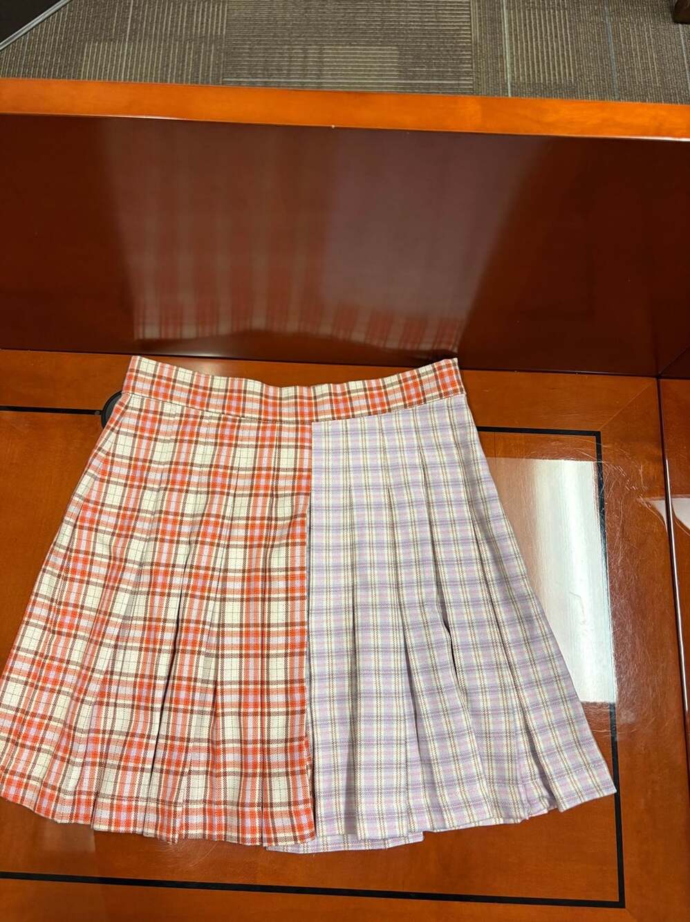 The Ragged Priest Seeker Plaid Half and Half Pleated Mini Skirt XS